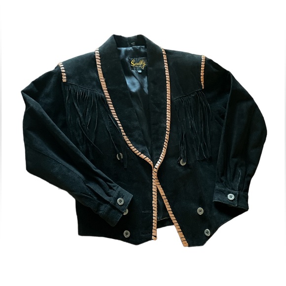 Scully Jackets & Blazers - Women’s size 10 vintage black Scully Fringe Leather western equestrian Jacket